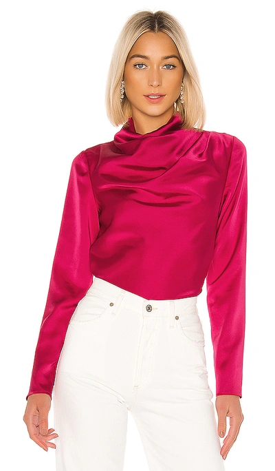 Shop C/meo Collective Late Thoughts Blouse In Fuchsia