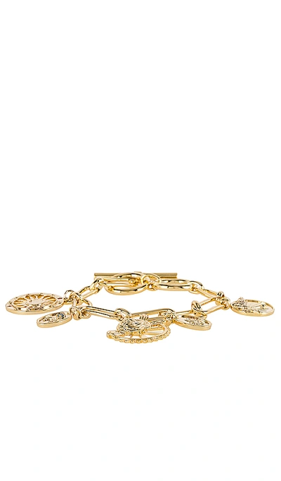 Shop Wanderlust + Co Reverie Toggle Bracelet In Gold