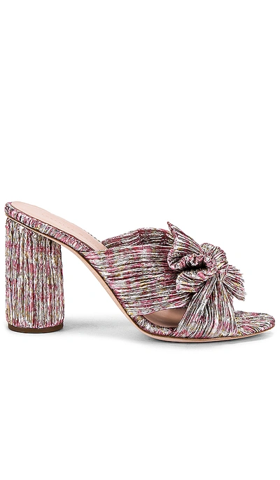 Shop Loeffler Randall Penny Knot Mule In Pink Multi Floral