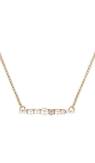 Shop Anton Heunis Pearl Cluster Necklace In Cream & Gold