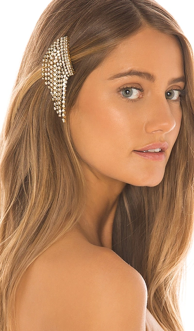 Shop Elizabeth Cole Bowers Hair Comb In Gold