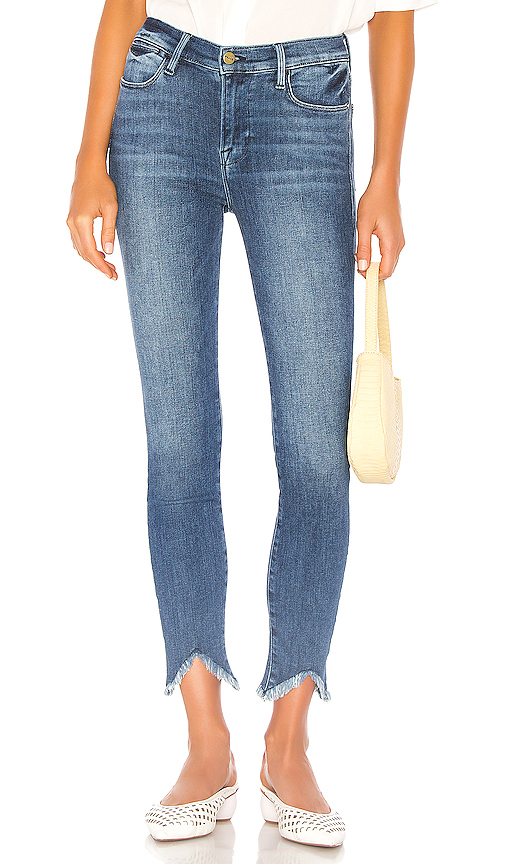 frame raw hem jeans