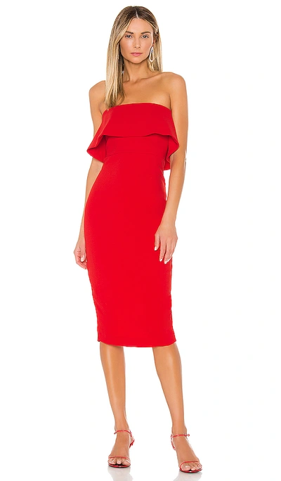 Shop Nbd Astro Midi Dress In Red