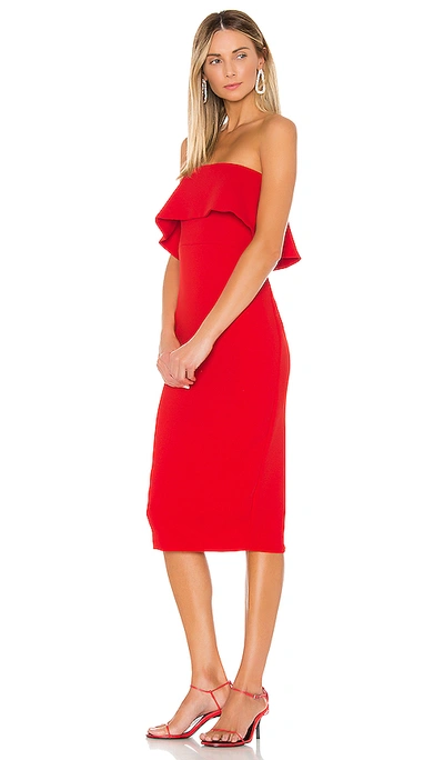 Shop Nbd Astro Midi Dress In Red