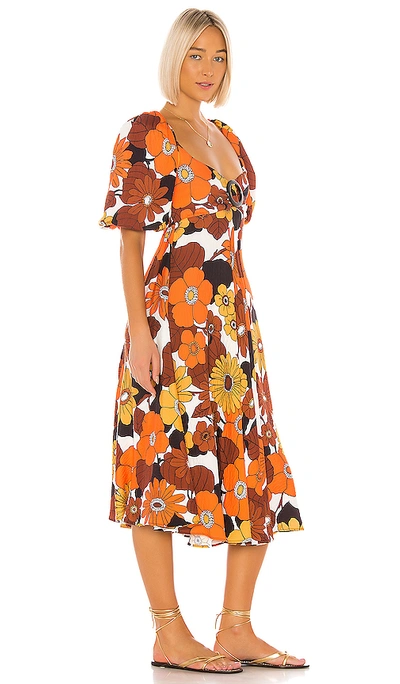 Shop Dodo Bar Or Mor Dress In Orange Brown Flower