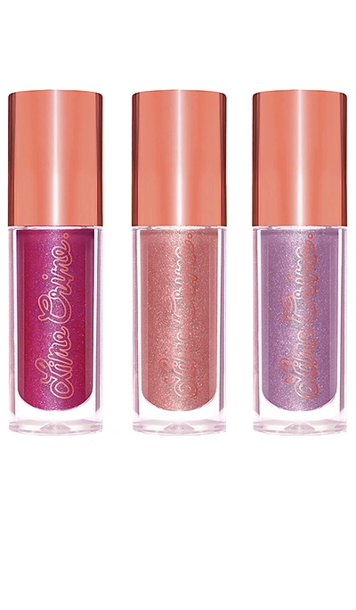 Shop Lime Crime Holiday Glow Mini Plushies Lip Set In N,a
