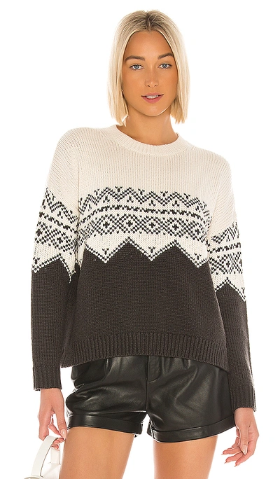 Shop Velvet By Graham & Spencer Leanna Sweater In Milk & Charcoal