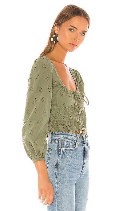 Shop Majorelle Easton Top In Olive Green