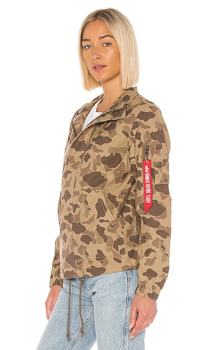 Shop Alpha Industries G.i. Field Coat In Brown Frogskin Camo