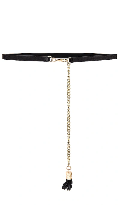 Shop Jaggar Tassel Chain Belt In Black