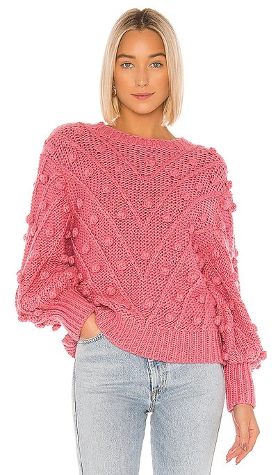Shop C/meo Collective Trade Places Knit Pullover In Hibiscus