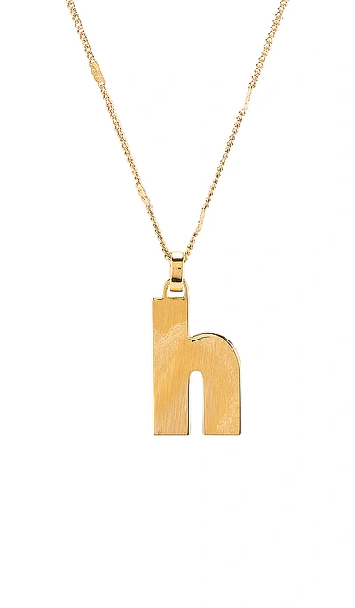 Shop Jenny Bird Modernist Monogram Pendant H In Gold