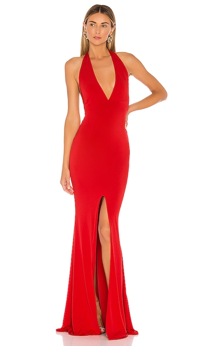 Shop Nookie Illegal Halter Gown In Red