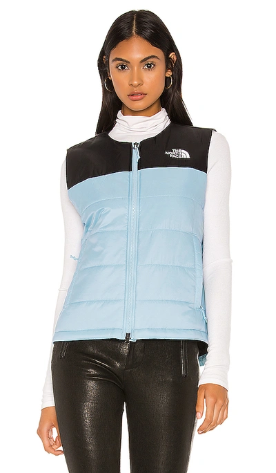 Shop The North Face Pardee Insulated Vest In Angel Falls Blue & Tnf Black