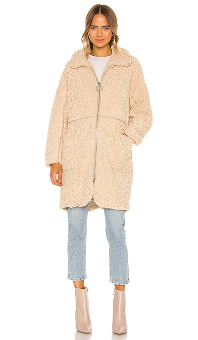 Shop On Parle De Vous Inter Teddy Coat In Beige