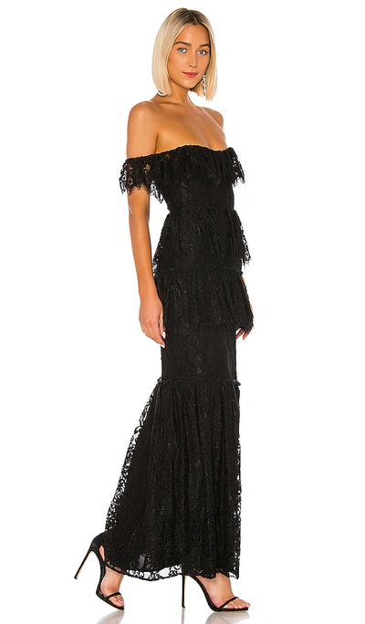 Shop Lovers & Friends Nicole Lace Gown In Black