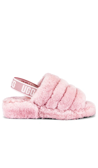 Shop Ugg Fluff Yeah Fur Slide In Seashell Pink