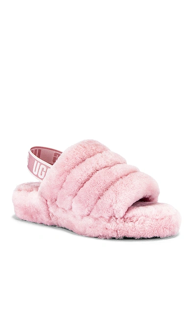 Shop Ugg Fluff Yeah Fur Slide In Seashell Pink