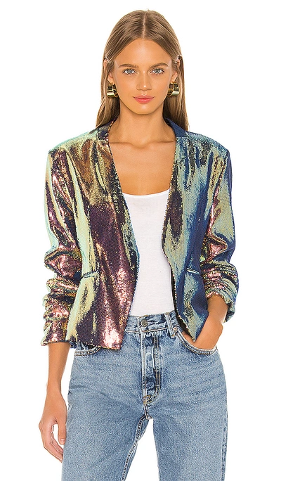 Shop Blanknyc Collarless Blazer In Cosmic Charge