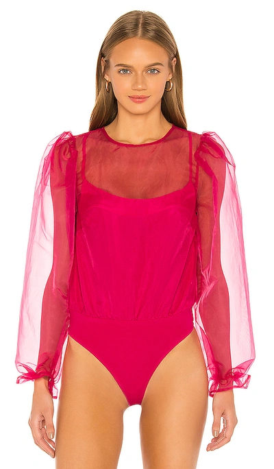 Shop Lovers & Friends Tao Bodysuit In Hot Pink