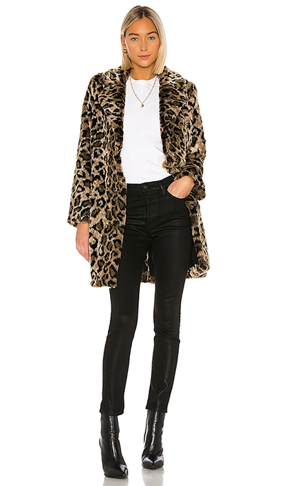 Shop House Of Harlow 1960 X Revolve Genn Faux Fur Coat In Natural Leopard