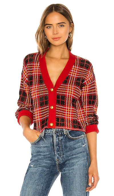 Shop Lovers & Friends Brantley Cardigan In Red Plaid