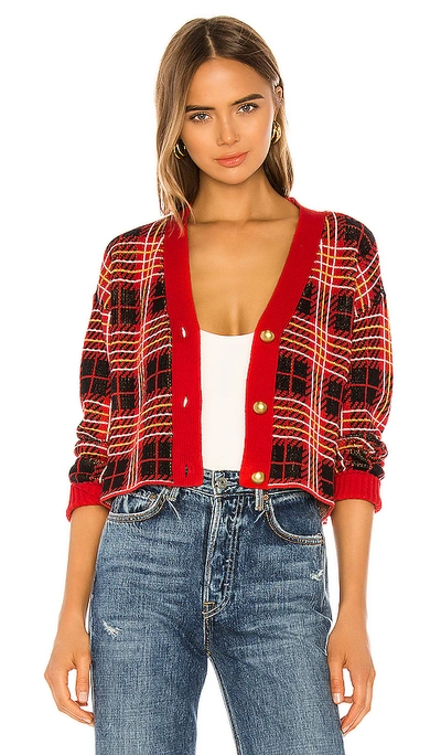 Shop Lovers & Friends Brantley Cardigan In Red Plaid