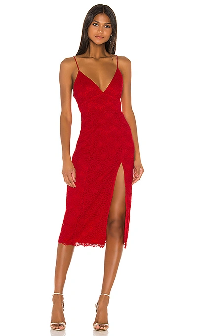Shop Lovers & Friends Saba Midi Dress In Red
