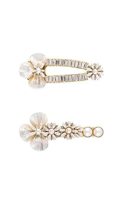 Shop Mary Jane Claverol Cepheus Hair Clip Set In Gold