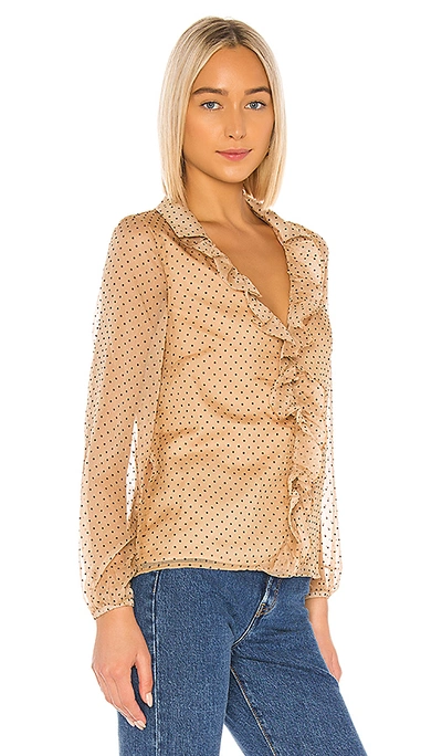 Shop Majorelle Marina Top In Nude With Black Dot