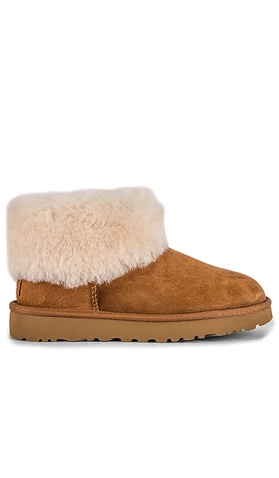 Ugg Classic Mini Fluff Ankle Boots In Chestnut-tan | ModeSens