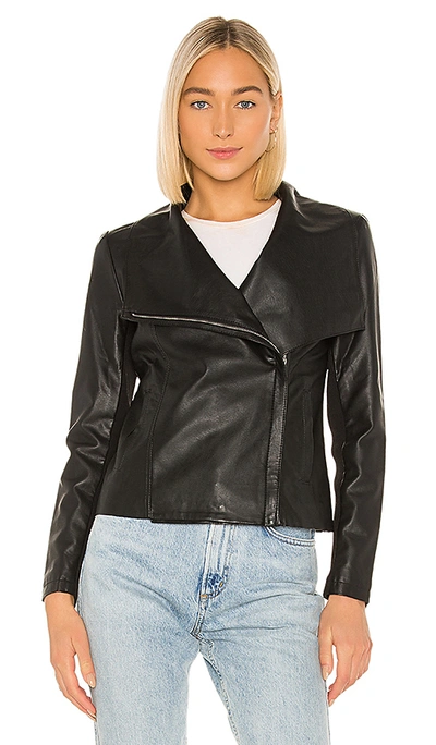 Shop Bb Dakota Up To Speed Vegan Leather Jacket In Black