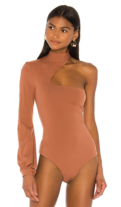 Shop Atoir Lights On Bodysuit In Cocoa