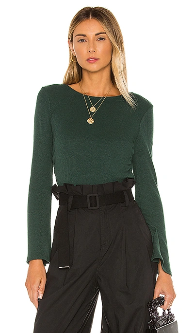Shop Lovers & Friends Khloe Top In Forest Green