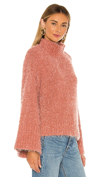 Shop Cupcakes And Cashmere Danyon Mock Neck Pullover In Earthen Mauve