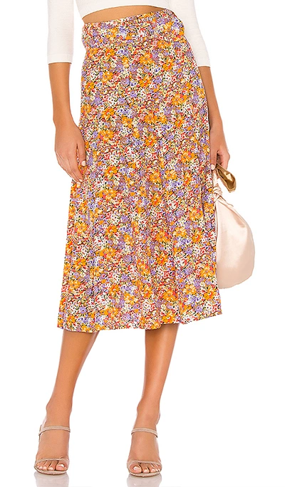 Shop Faithfull The Brand Luda Midi Skirt In Meja Floral