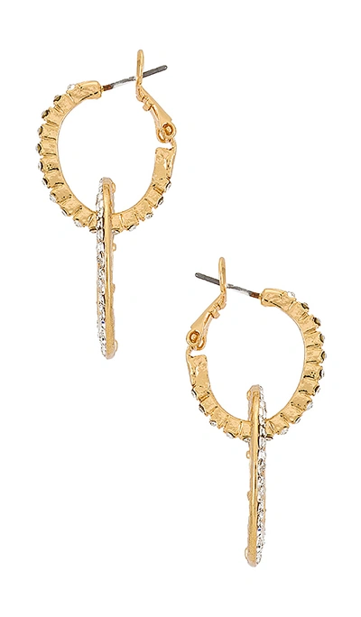 Shop Ettika Drop Hoop Cz Earrings In Gold