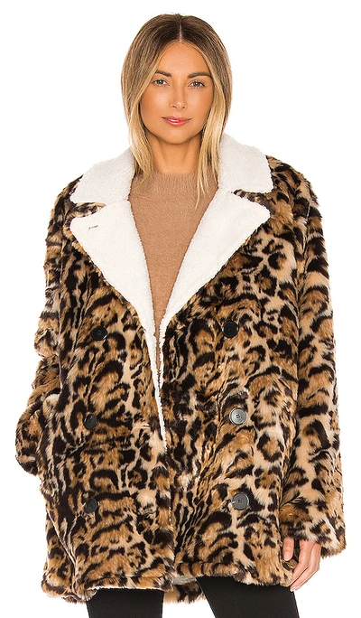 Shop N:philanthropy Faux Fur Turn Jacket In Leopard