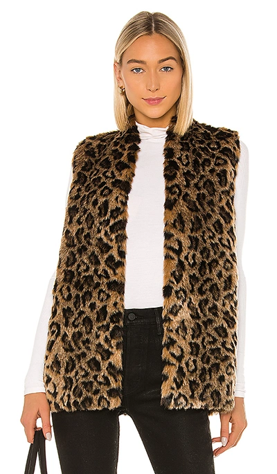 Shop Velvet By Graham & Spencer Stephie Faux Fur Vest In Multi