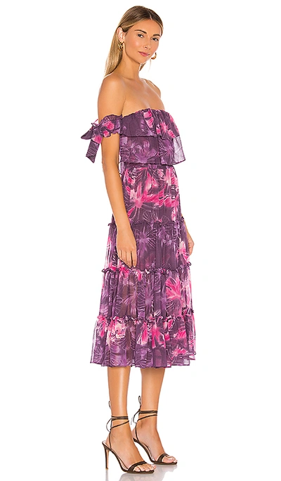 Shop Misa Micaela Dress In Purple Floral