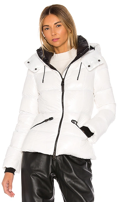 Shop Mackage Madalyn Puffer Jacket In Off White