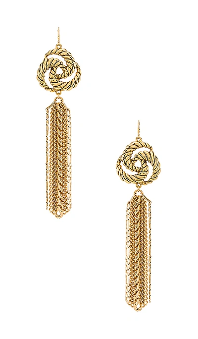 Shop Vanessa Mooney The Catalina Earrings In Gold