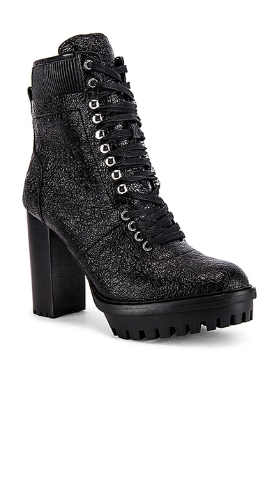 Shop Vince Camuto Ermania Bootie In Black Solid Leather