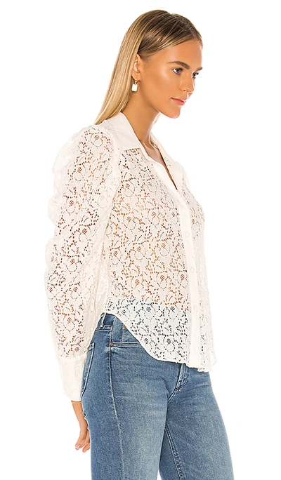 Shop Misa Patrina Top In Floral Lace