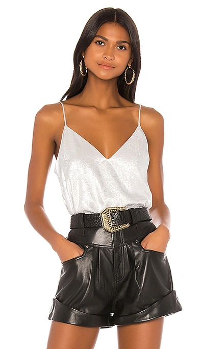 Shop Superdown Kayla Cami Top In White Metallic