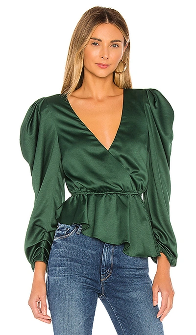 Shop House Of Harlow 1960 X Revolve Luka Blouse In Emerald