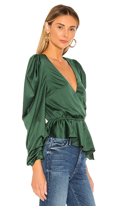 Shop House Of Harlow 1960 X Revolve Luka Blouse In Emerald