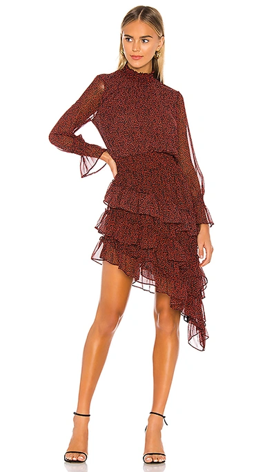 Shop Misa X Revolve Savanna Dress In Mini Red Banana Leaf