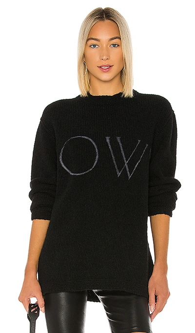 Shop Off-white Knit Oversize Sweater In Black & White