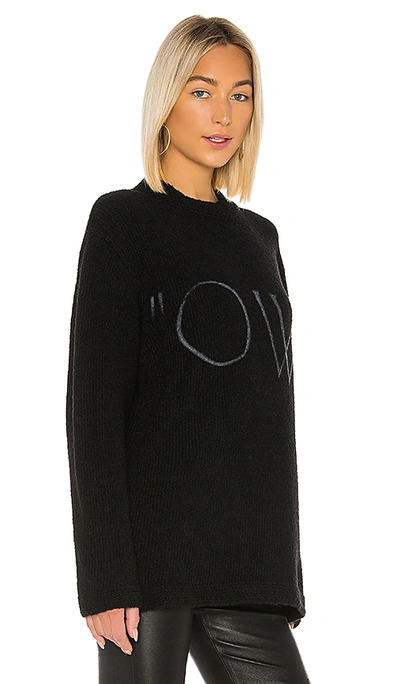 Shop Off-white Knit Oversize Sweater In Black & White